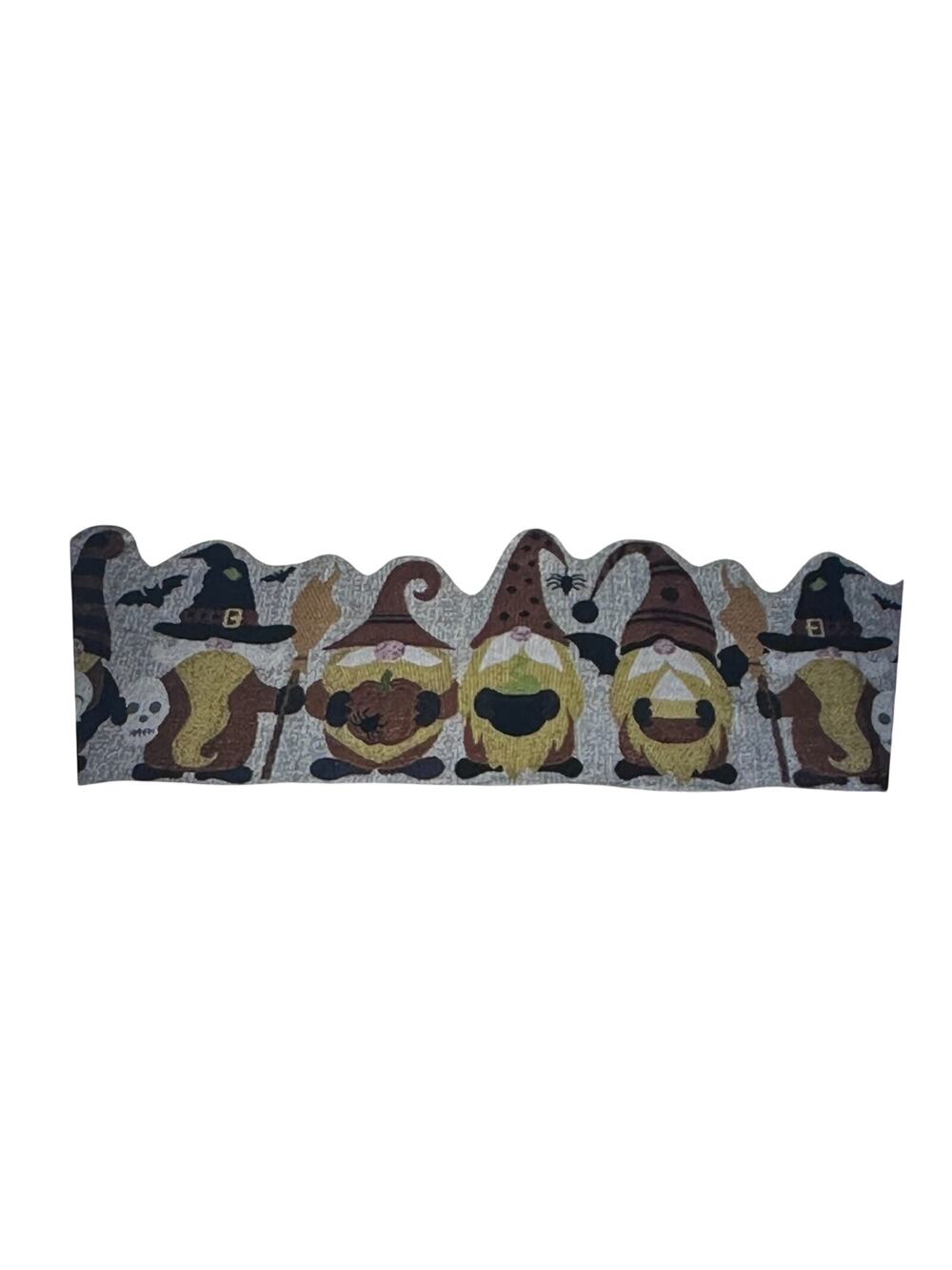 Way to Celebrate Halloween Gnome Shaped Tapestry Table Runner 13 x 72 inches New